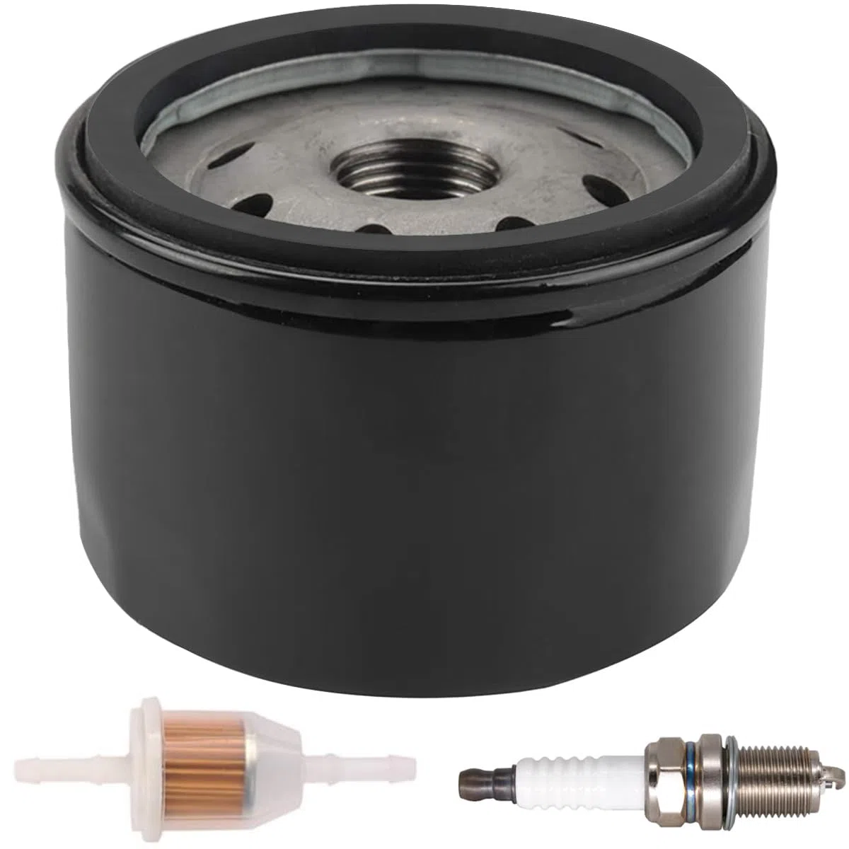 ZAMDOE 696854 Filtro de aceite para Briggs & Stratton 492932 795890 695396 492932B 492056 842921 AM125424 para Kawasaki 36563 49065 7007, con filtro de combustible de bujía