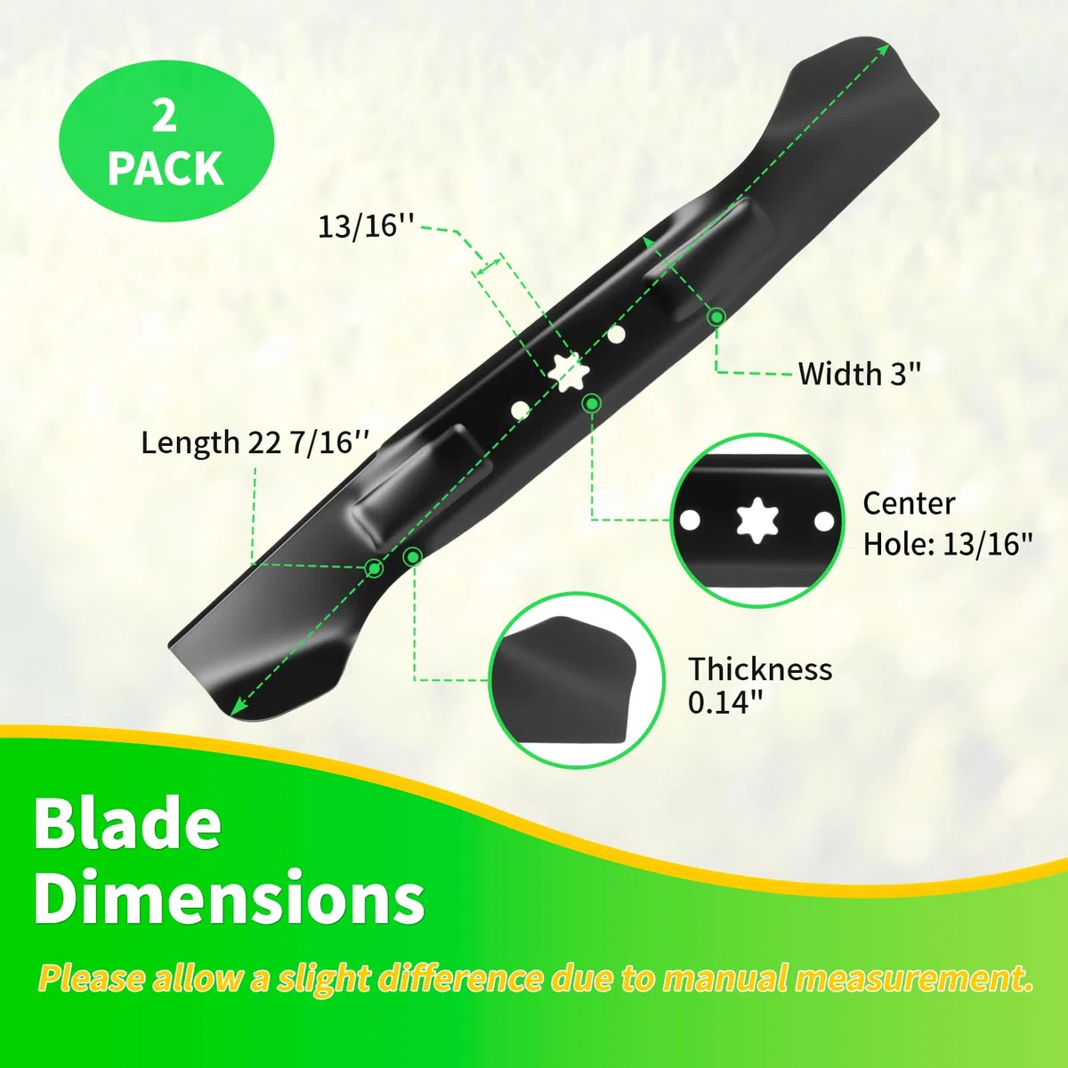 Kit de reconstrucción de cubierta de cortacésped de 46 pulgadas para Cub Cad et MT D TRO y Bi lt, (2) husillo 918-04865, (2) Blade 742-04244, (1) cinturón de cubierta 954-04219, compatible con LTX1045