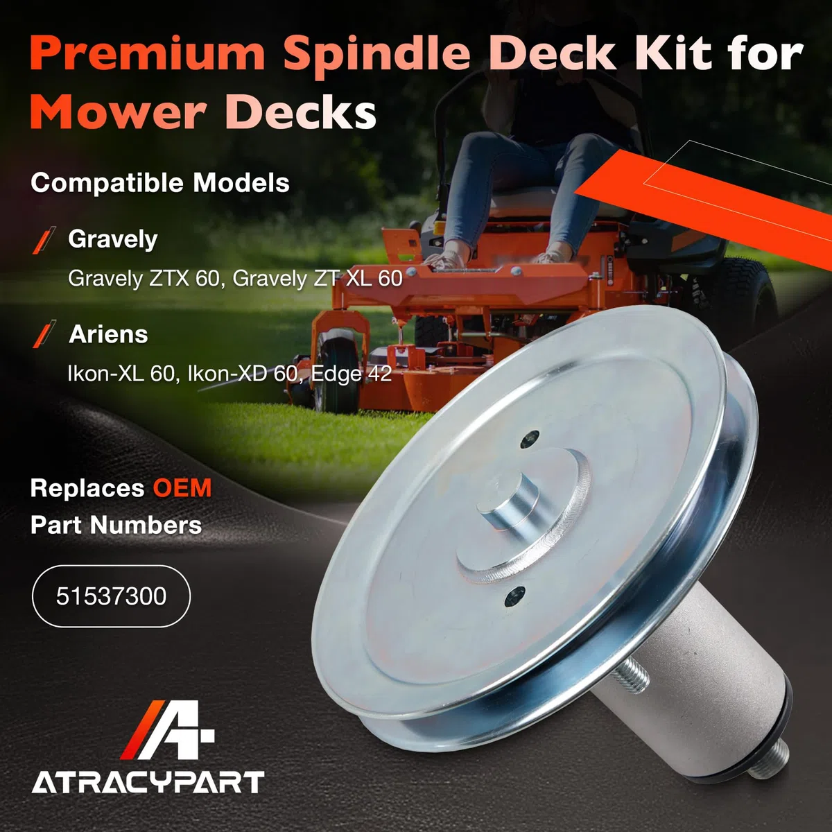 ATRACYPART Paquete de 3 husillos de cubierta compatibles con Ariens Gravely