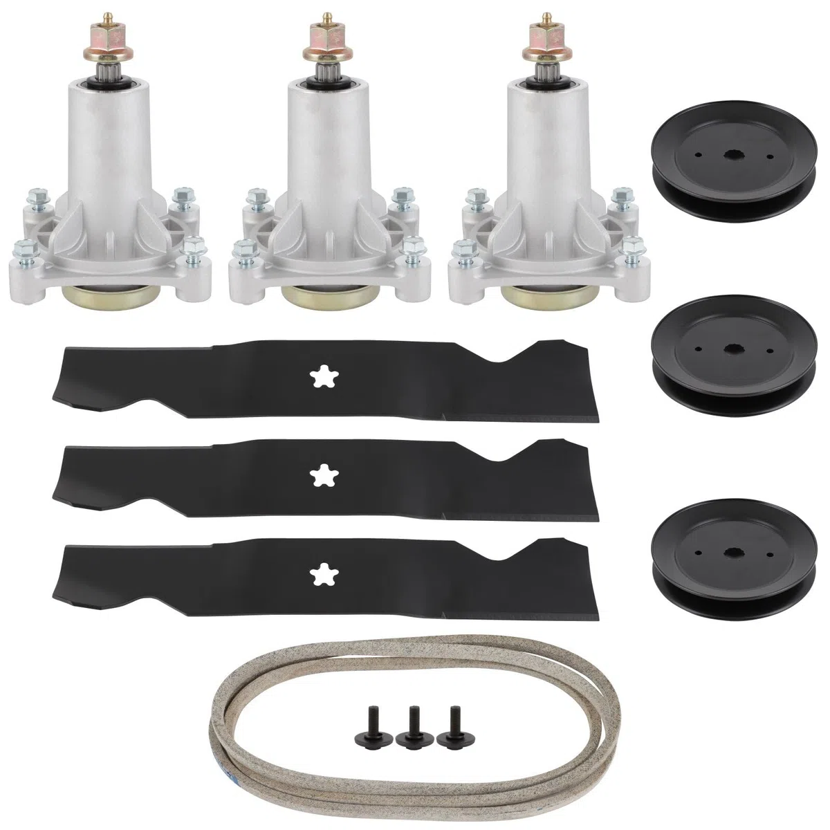 AUTOMUTO Kit de reconstrucción de cubierta de cortacésped de 54 pulgadas para LGT2654 LGTH2454 YTH24V54 11180 187256 532187256 539112053 532187254 33954 7771877 256 cm