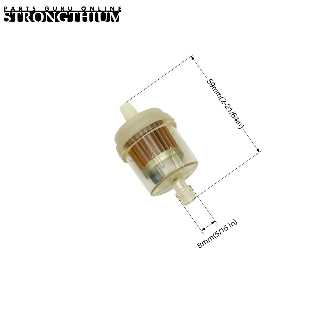 STRONGTHIUM Kit de Manguera de Combustible 6,3mm Compatible con Briggs & Stratton Kawasaki Walbro Ryobi, para Cortacésped Tractor MTD Craftsman, con Filtros Válvulas y Abrazaderas
