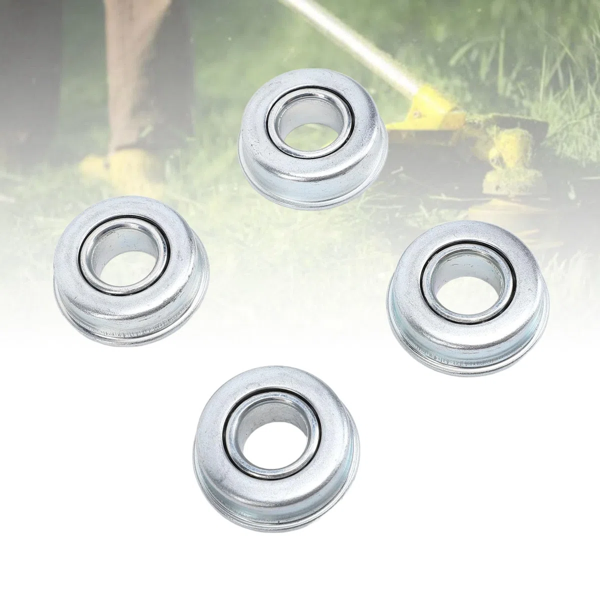 Fydun Paquete de 4 Rodamientos de Acero para Cortacésped, 12,7 Mm X 28,6 Mm, Resistentes para el Rendimiento del Eje y la Rueda del Cortacésped