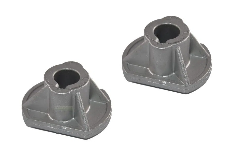perfektGarten Juego de 2 soportes para cuchillas + tornillos + cuña compatibles con Oleo-Mac Twin-Cut compatible con Viking 12735695 112735694