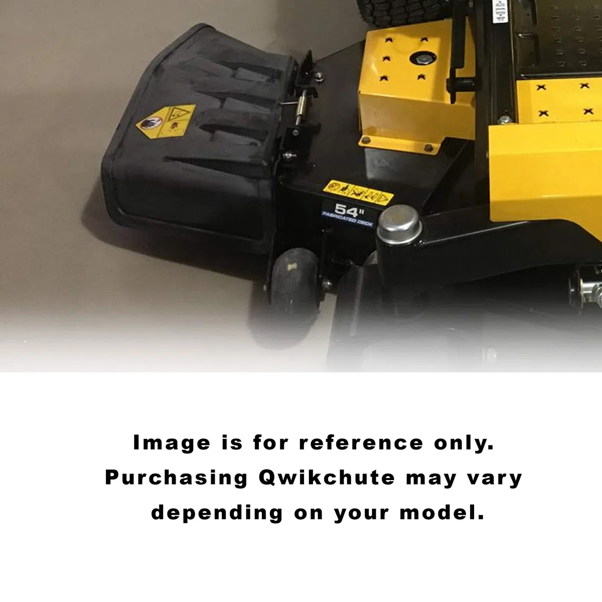 Qwikchute Deflector bloqueador de canal compatible con cortacéspedes Cub Cadet Pro Z de 54 pulgadas (Qwickchute) NQD-CCPZ-54
