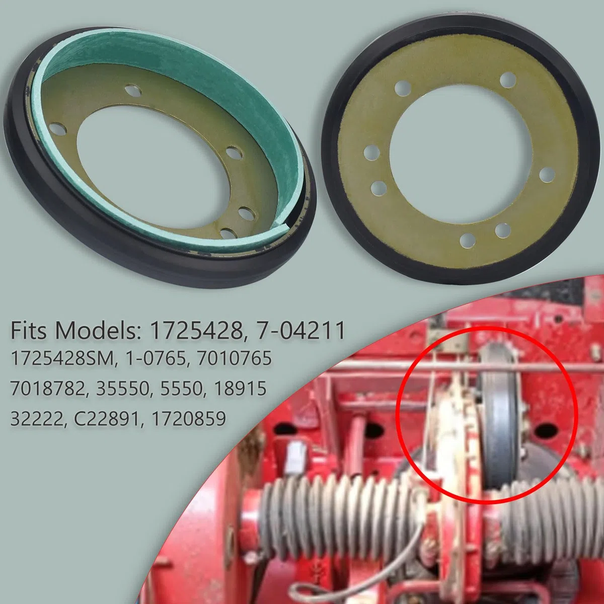 Kit de Disco de accionamiento para Tractor de césped con Forro/Rueda de fricción, Compatible con Disco de Embrague Snapper, reemplaza los Modelos 240-975, 7053103, 7600135, 5-3103, 5-7423, 7053103,