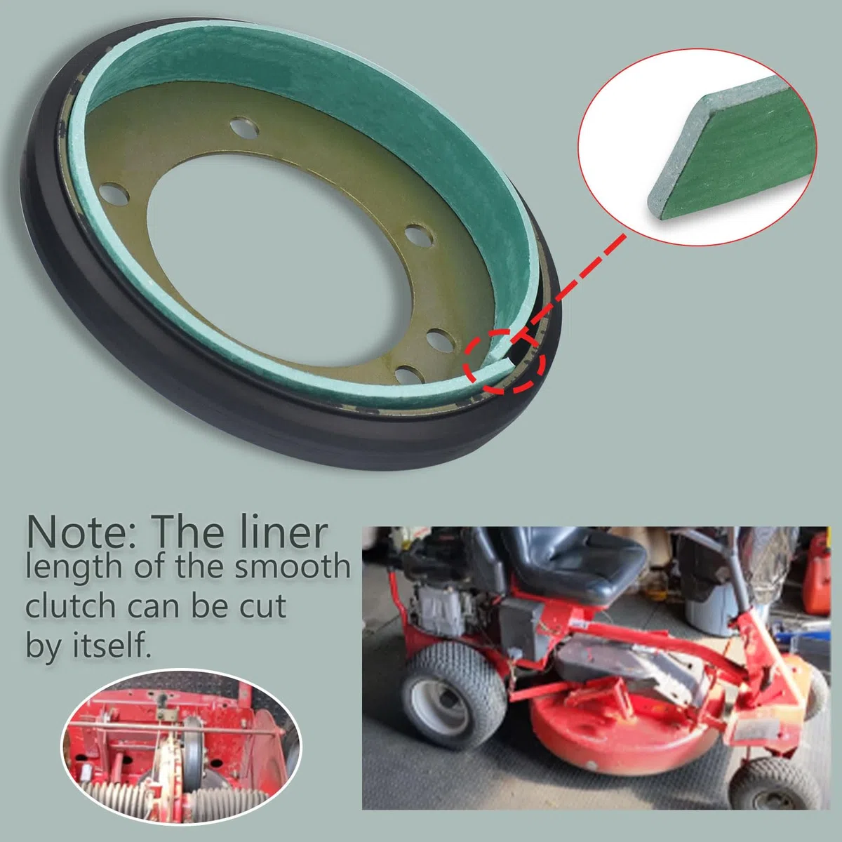 Kit de Disco de accionamiento para Tractor de césped con Forro/Rueda de fricción, Compatible con Disco de Embrague Snapper, reemplaza los Modelos 240-975, 7053103, 7600135, 5-3103, 5-7423, 7053103,
